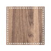 Holzboden für Häkelkörbchen Quadrat 30x30cm - braun