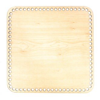 Holzboden für Häkelkörbchen Quadrat 30x30cm - natürlich hell