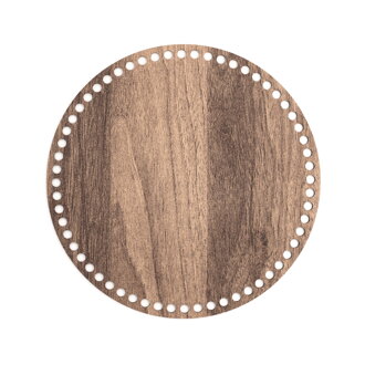 Holzboden für Häkelkörbchen Rund Ø25cm - Braun