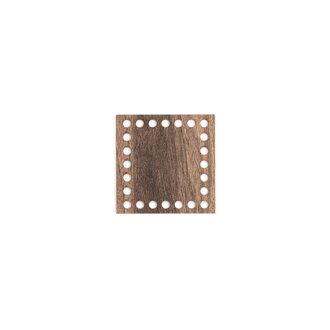 Holzboden für Häkelkörbchen Quadrat 10x10cm - braun