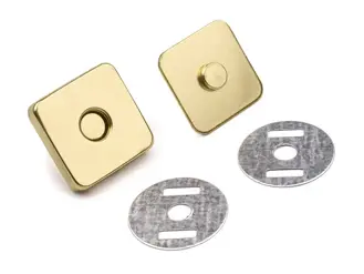 Magnetverschluss quadrat 18 mm - Golden